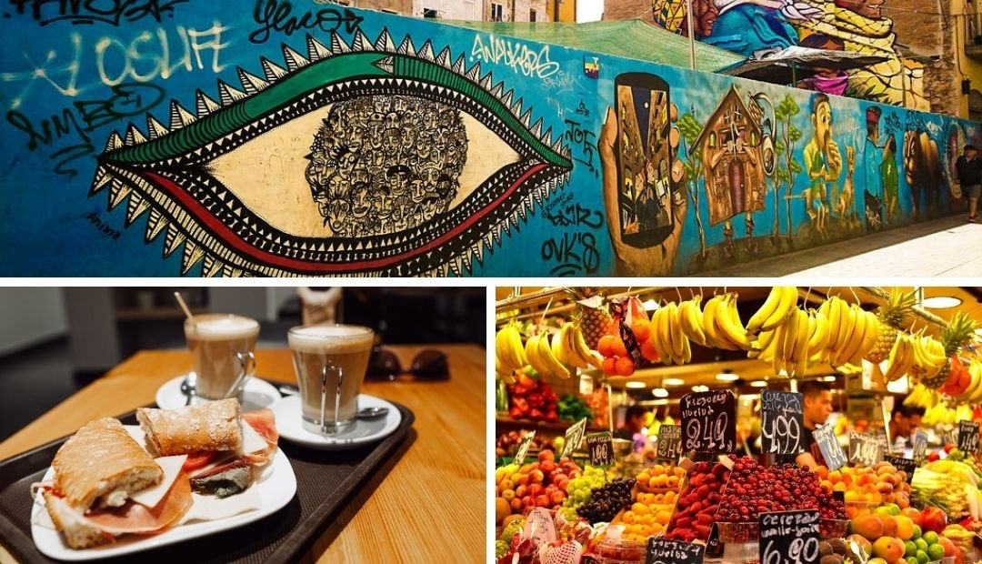 Breakfast at La Boqueria Market and exploring El Raval in Barcelona